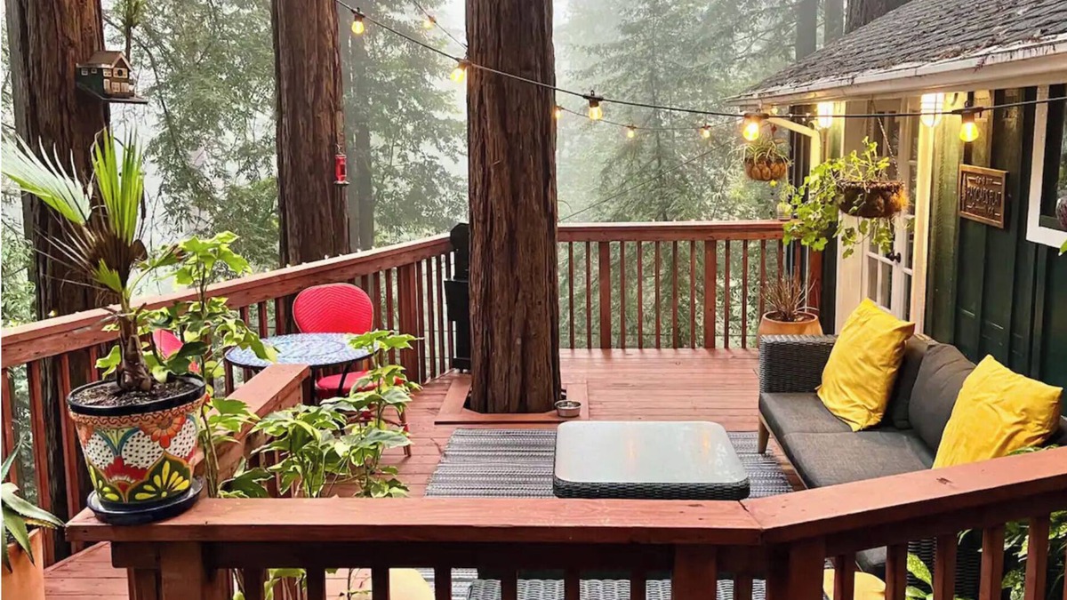 Guerneville Cottage | Hillside Retreat in the Redwoods w/Hot Tub, Pet-Friendly