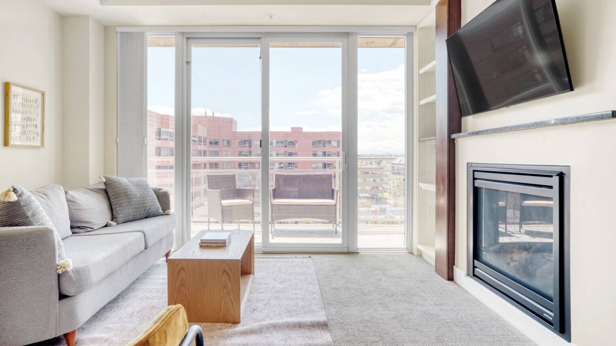 Cherry Creek Apartment | Hip Cherry Creek 2BR w/ Gym & Theater, near Pulaski Park, by Blueground
