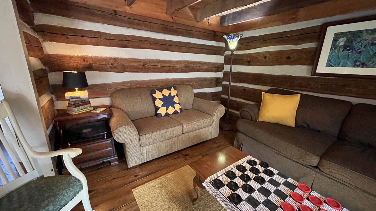 Chatsworth Cabin | Historic Log Cabin on a homestead! Pet-Friendly!