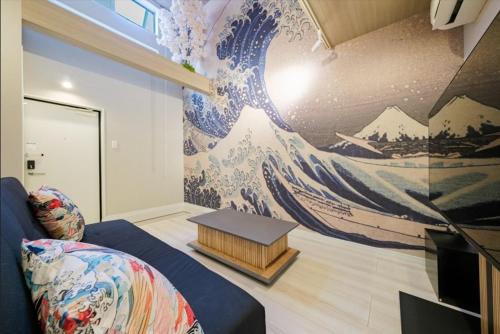 Higashi Apartment | Hokusai Great Wave x Modern Japan