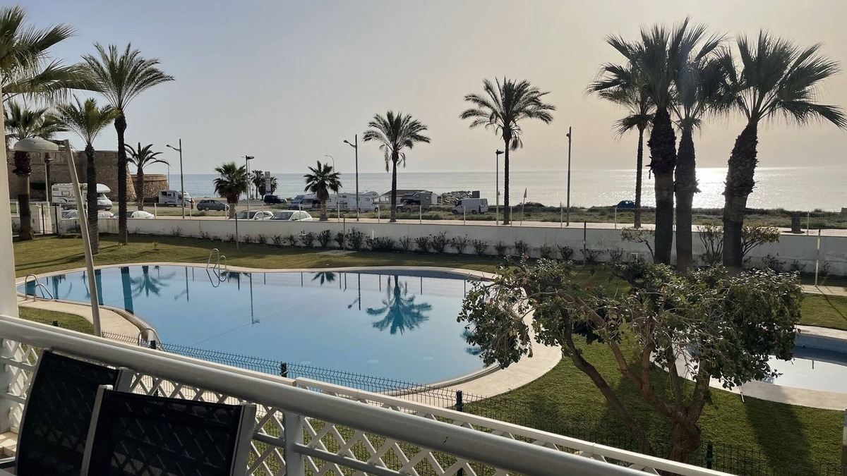 Garrucha Apartment | Holiday Apartment "Primera Linea Marina Del Faro" with Sea View, Shared Pool & Wi-Fi