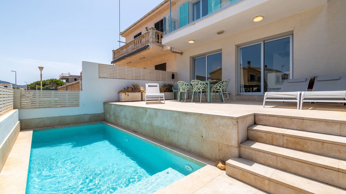 Son Serra de Marina House | Holiday Home 'Casa Olivera De Farrutx' with Sea View, Private Pool and Wi-Fi