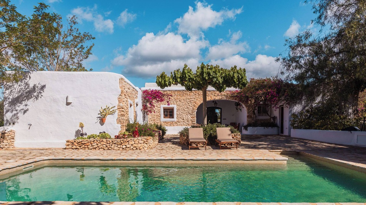 Sant Rafael de Sa Creu House | Holiday Home 'Can March Authentic Finca' with Mountain View, Wi-Fi and Air Conditioning