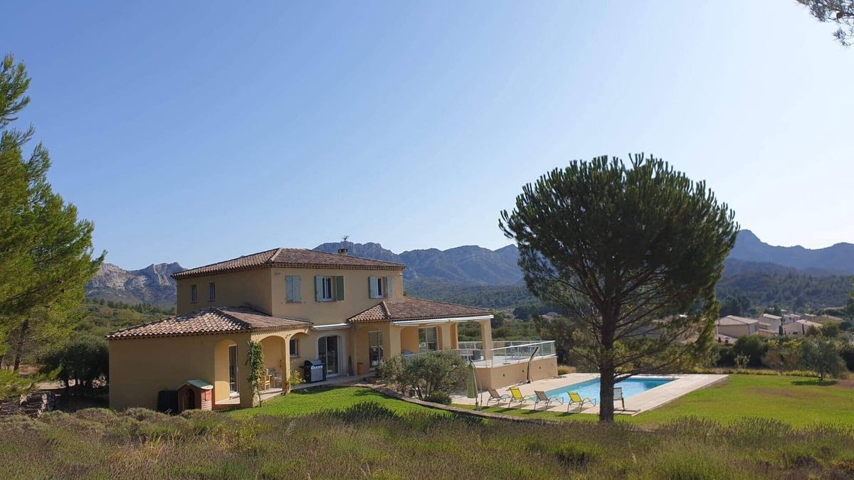 Aureille Villa | Holiday rental villa view and pool AUREILLE LS1-449