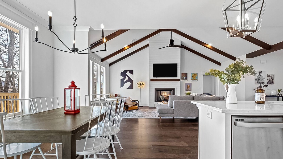 Bentonville House | Home with a fireplace, deck, washer/dryer, central AC - golf nearby