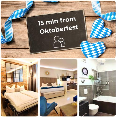Ramersdorf Apartment | HOMELY STAY Studio P1 - Elegant Self-Check-in Studio-Apartment in Munich - 15 min from Oktoberfest- with Kitchen and Washing Machine