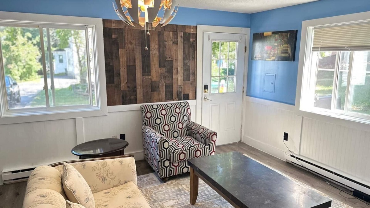 Biddeford Apartment | House dwelling that combines The bedroom kitchen and living area into one space