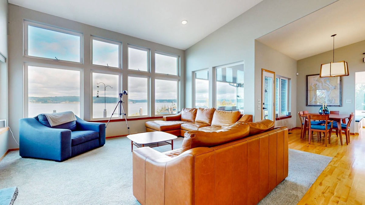 Langley House | House in Langley with sound & mountain views, firepit, & private hot tub