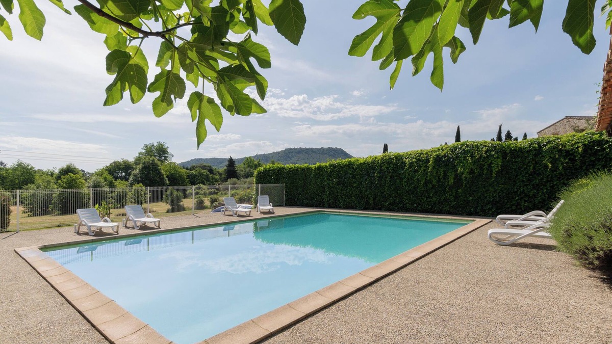Chambonas House | House 'Les Sources Gîte Calabert' with Shared Pool, Private Terrace and Air Conditioning