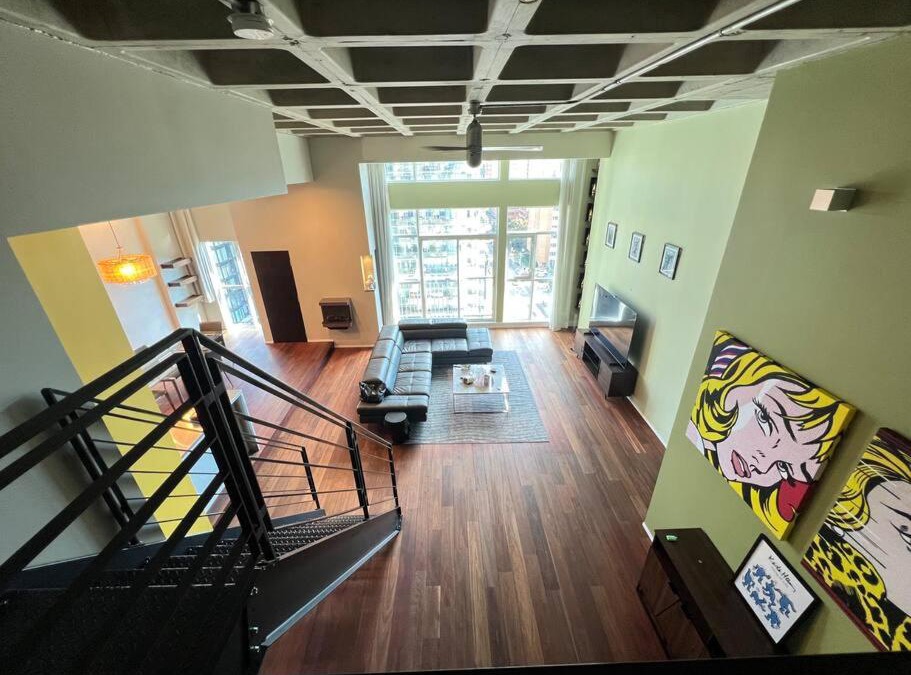 Church and Wellesley Apartment | Huge 2 Storey Loft W designer furniture and art