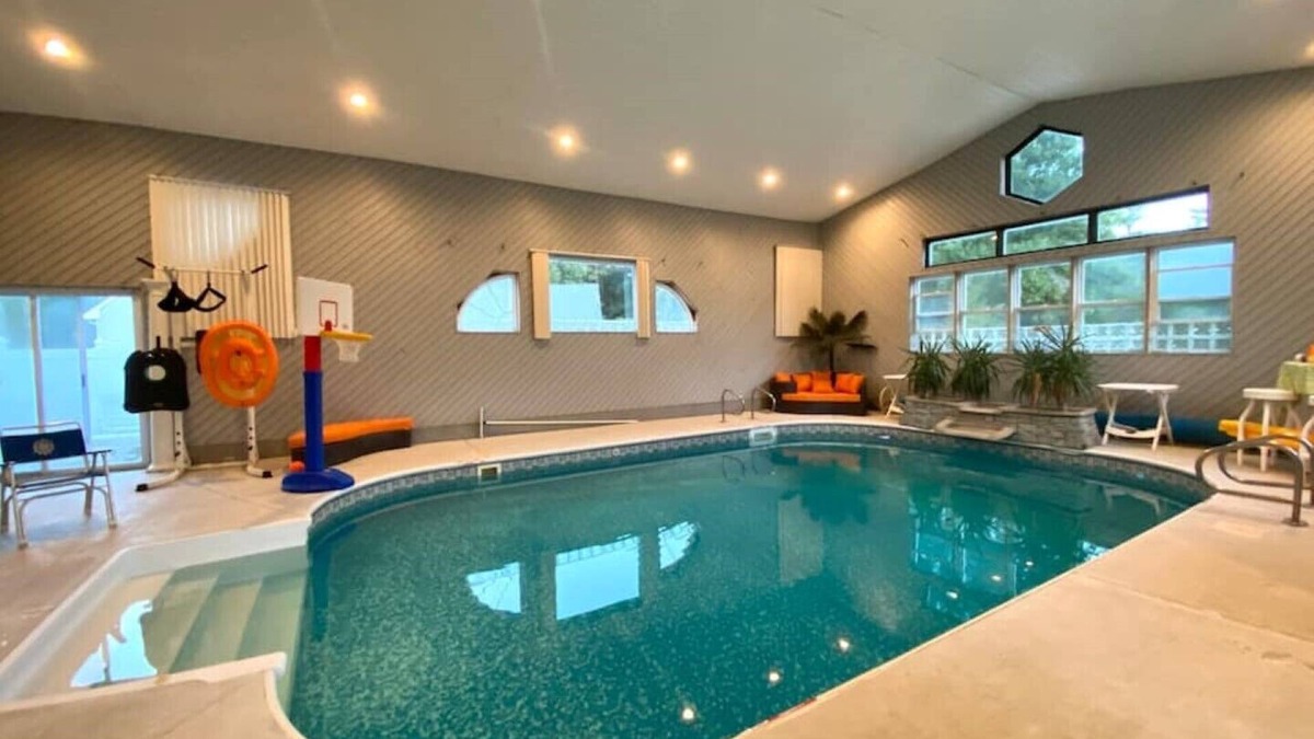 Lanoka Harbor House | Huge house w/Indoor pool, arcade, sports bar