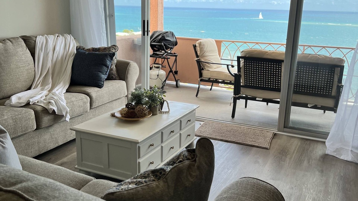 Cotton Valley Condo | Idyllic, Romantic Caribbean Ocean Front View Coakley Bay Condo. Quiet East End