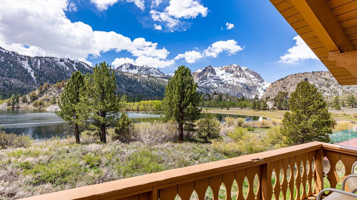 June Lake Condo | Interlaken 32 overlooking the lake and Sierra.
