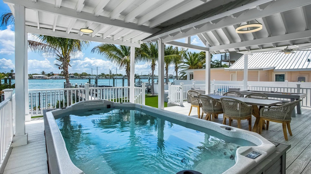 Sunset Beach House | Island Waterfront Retreat with Pool near Beach