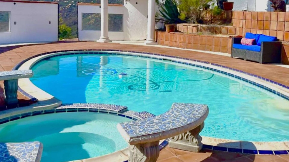 Jamul Villa | Jamul's Jewel: 9 ACRES,Hilltop,Heated Salt Pool,Spa,City & Mtn. Views,B-Ball Court,Grill,Horseshoes