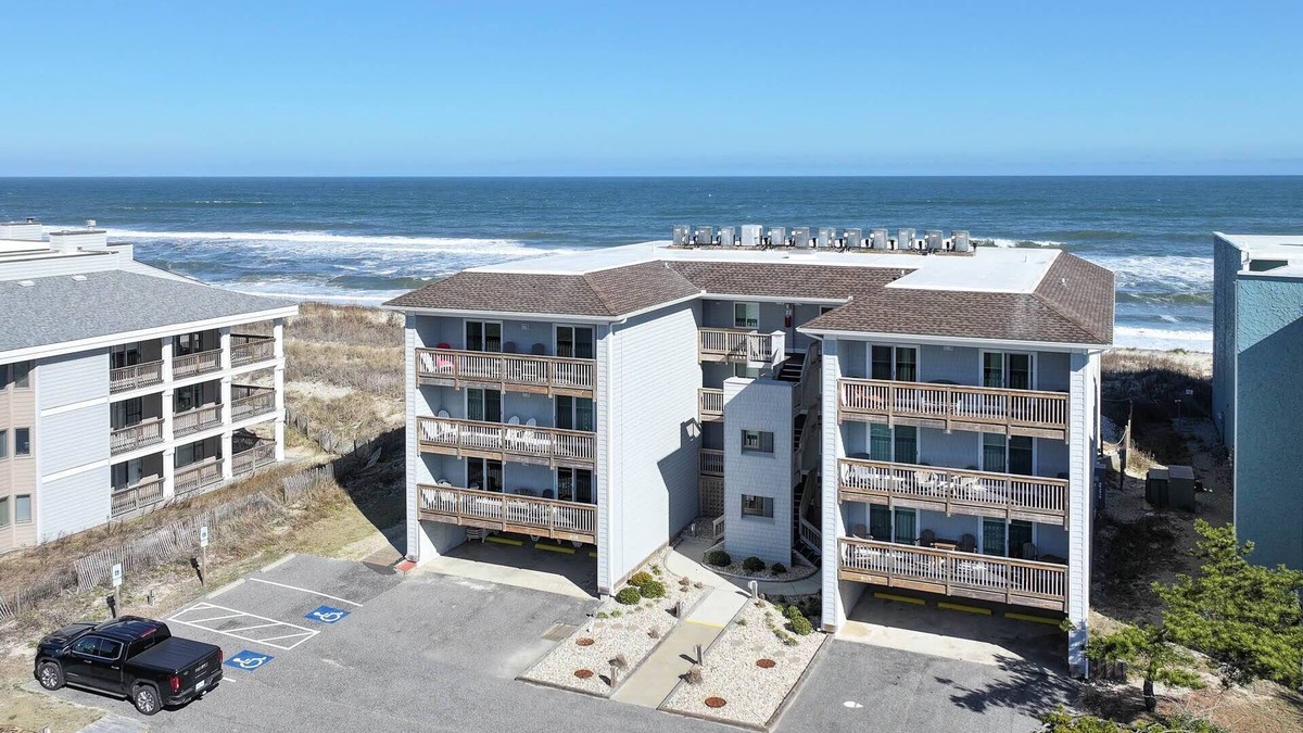 South Nags Head Condo | K1040 Our Happy Place, Oceanfront Condo with Community Pool; Flex Stays!