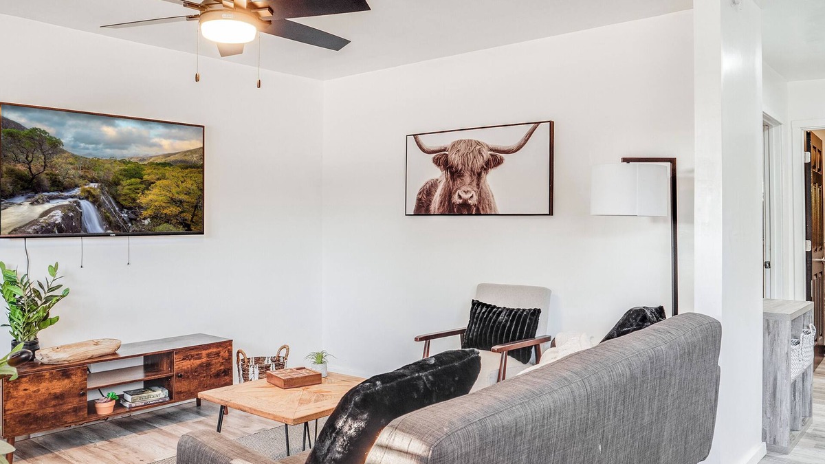 Abilene Condo | Kick back and relax in this calm, stylish space.