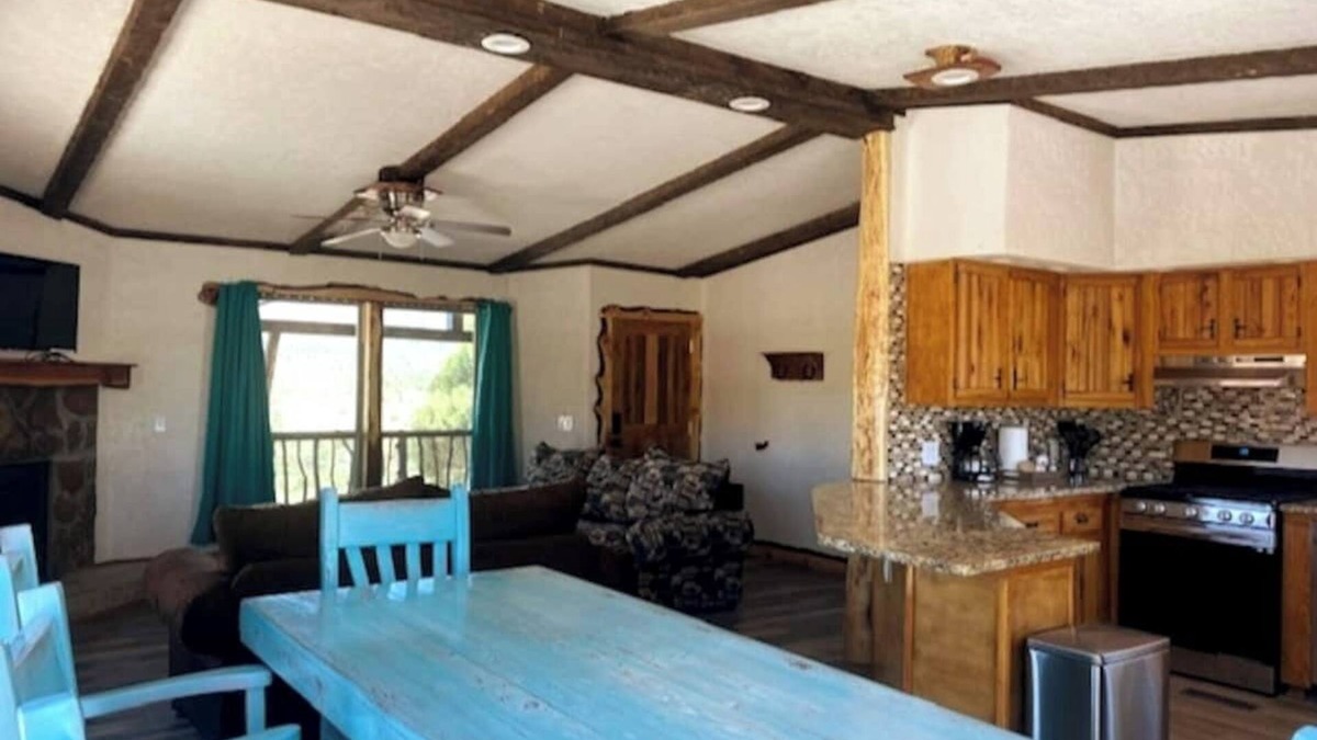Timberon Cabin | Kit Carson Cabin 2BR Rustic w/Mountain Views