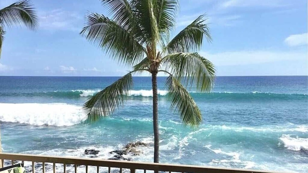Kailua-Kona Condo | Kona Reef D24 - Direct Ocean Front Condo - Available for Ironman - Oct 4-18 !