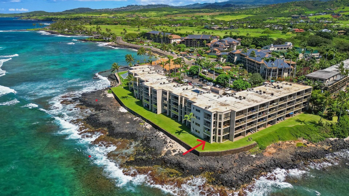 Poipu Condo | Kuhio Shores Oceanfront Corner Unit