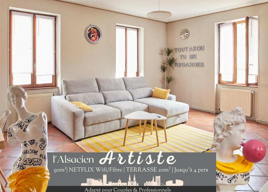 Mulhouse Apartment | L'Alsacien Artiste - Art - Moderne - Wifi - Netflix