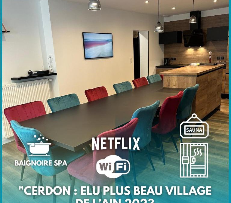 Cerdon House | La Marionnade - Maison de village, Sauna, Balnéothérapie, Borne VE