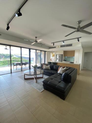 Darwin City Centre Apartment | Lagoon Waterfront Oasis relaxing balcony & BBQ