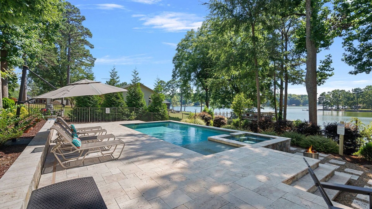 Mooresville House | Lake Effect by SoCharm | Pool & Spa, Waterfront