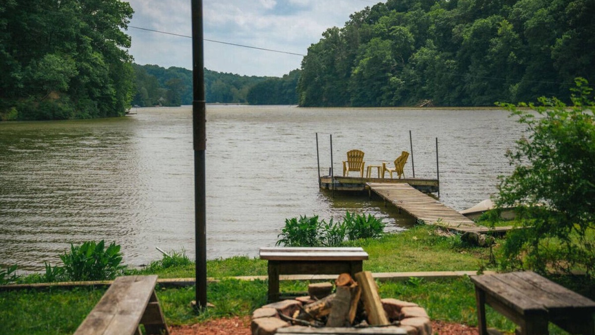 Martinsville Cabin | lake front cabin hot tub peaceful stunning views