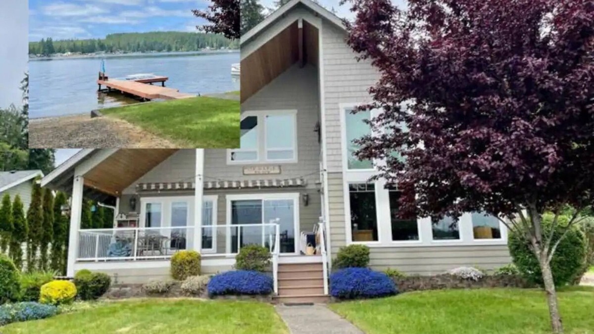 Grapeview House | Lake Front Home on Mason Lake W/Private Dock