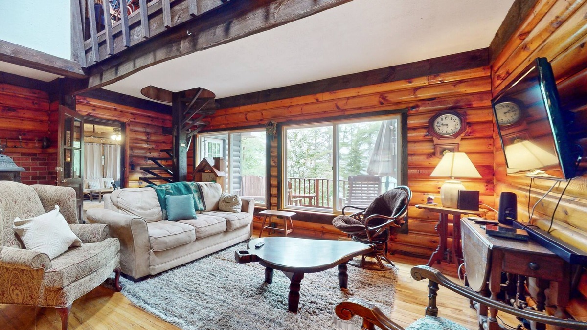 Lake Luzerne-Hadley House | Lake house with large deck & firepit- steps to Lake Luzerne