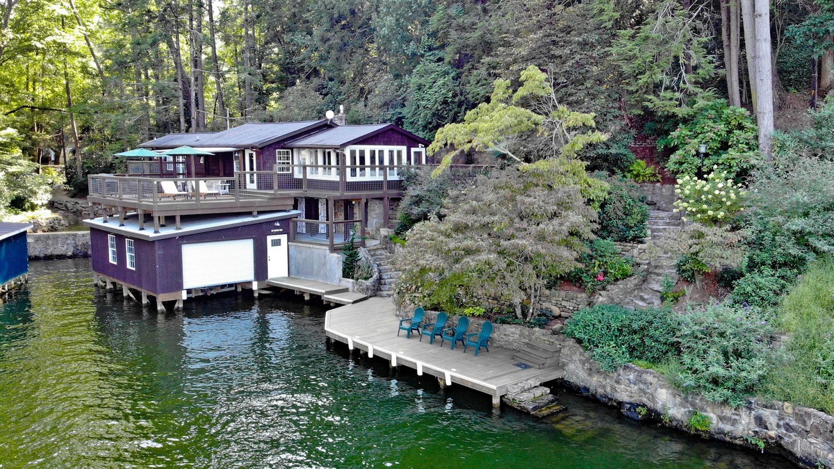 Lake Lure Cottage | Lake Lure Opens May 2026 Historic Lake Front - FirePit, Large Boathouse Deck