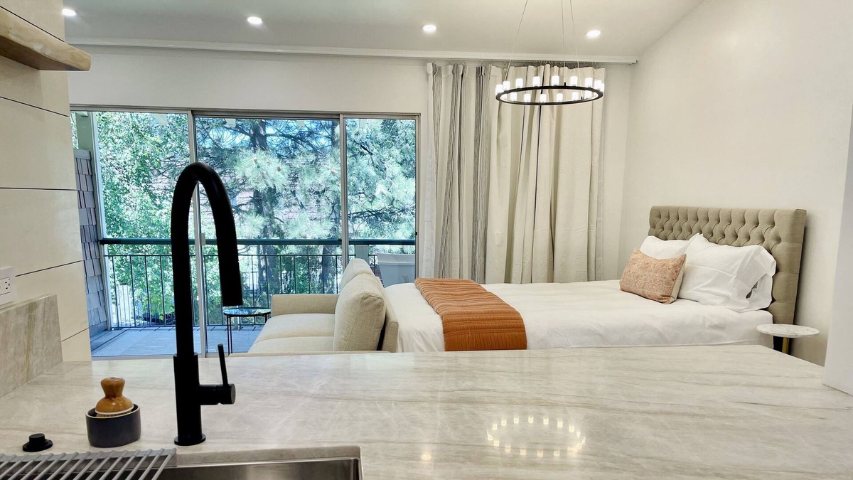 Tahoe Vista Apartment | Lake View Retreat: beach sand/pine trees/fresh air