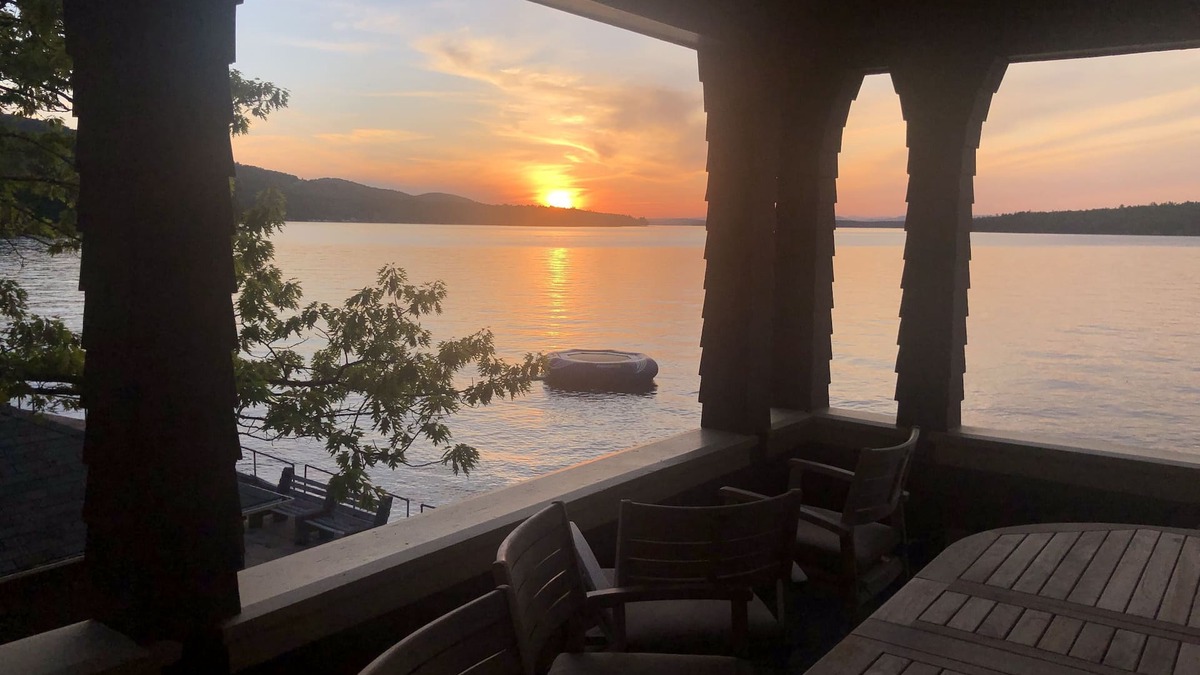 West Alton House | Lake Winnipesauke compound sleeps 22 in 13 bedrooms stunning sunset views