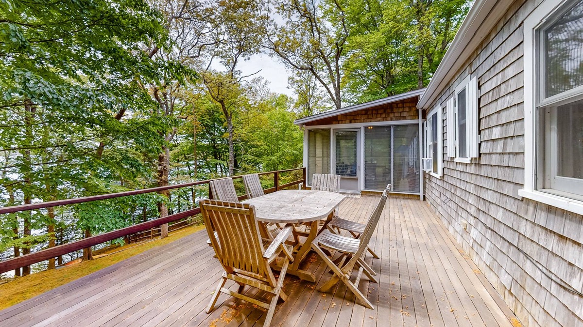 Mashpee House | Lakefront cottage with WiFi, partial AC, private pier, patio, & deck - 2 dogs ok