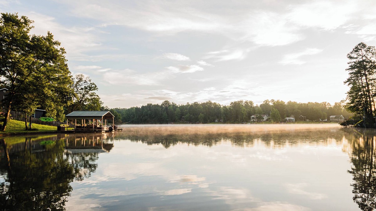 Oconee County Apartment | Lakefront Garden Level Oasis with Large Dock, Pet-Friendly!