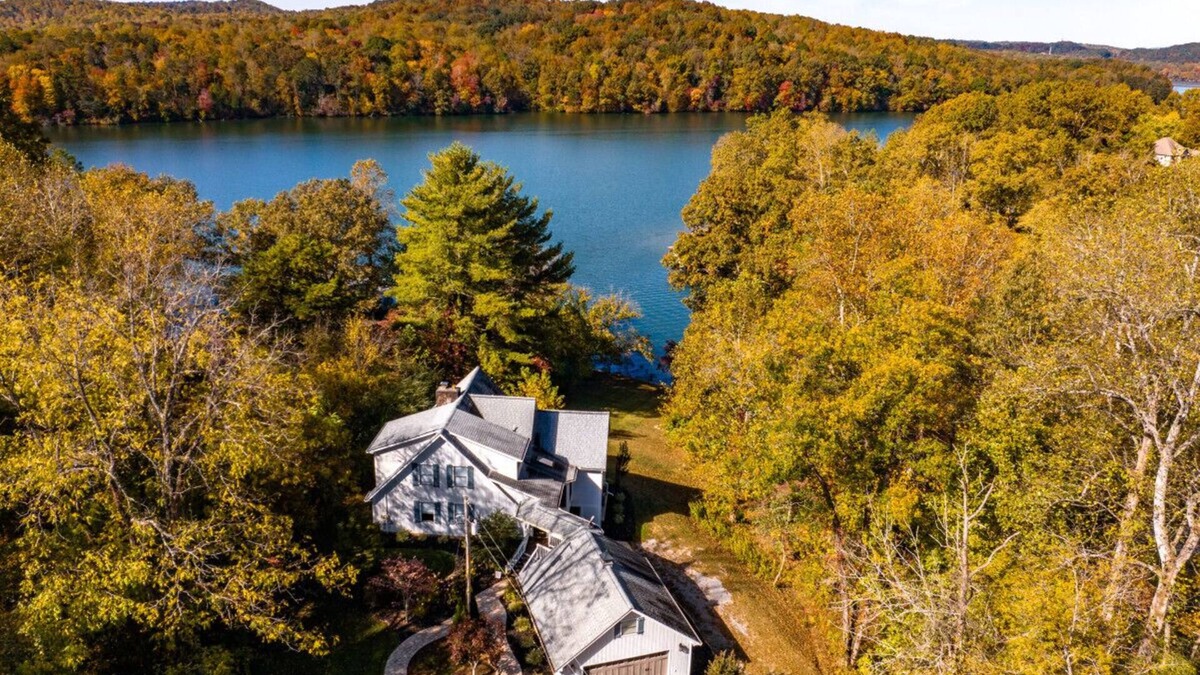Ashley Oaks House | Lakefront Haven with Modern Amenities, Fire Pit, and Stunning Views