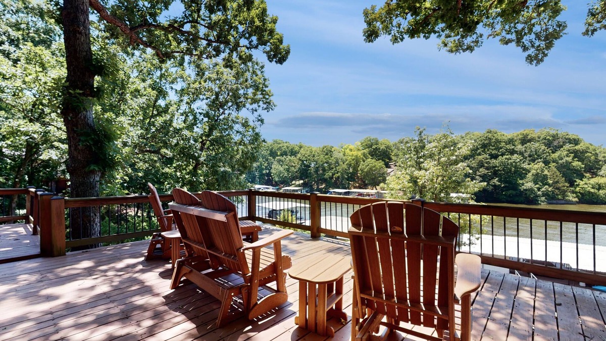 Lake of the Ozarks House | Lakefront home expansive views, patio kayaks and fire pit