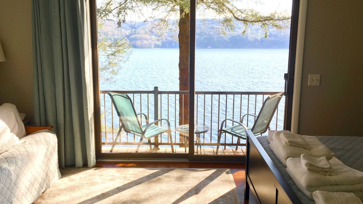 Moravia House | Lakefront home on 380' of secluded forested frontage,Lake Pines-Skaneateles Lake
