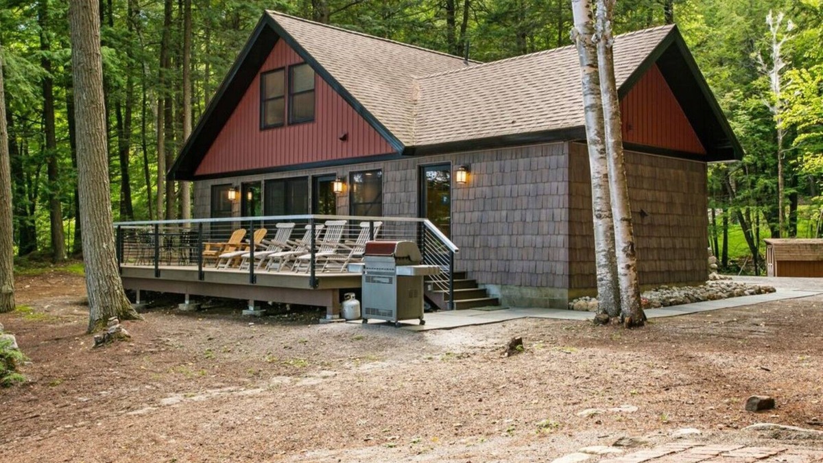 Chestertown House | Lakefront home steps away from a private, gentle sloping sandy beach & fire pit.
