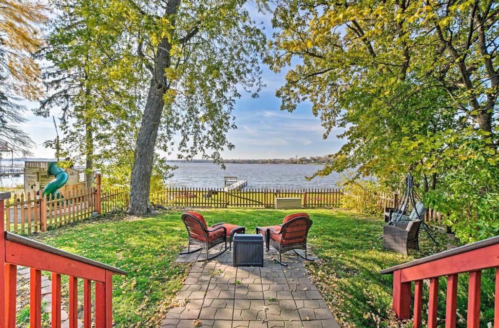 Fox Lake House | Lakefront Home with Game Room, Theater and Dock!