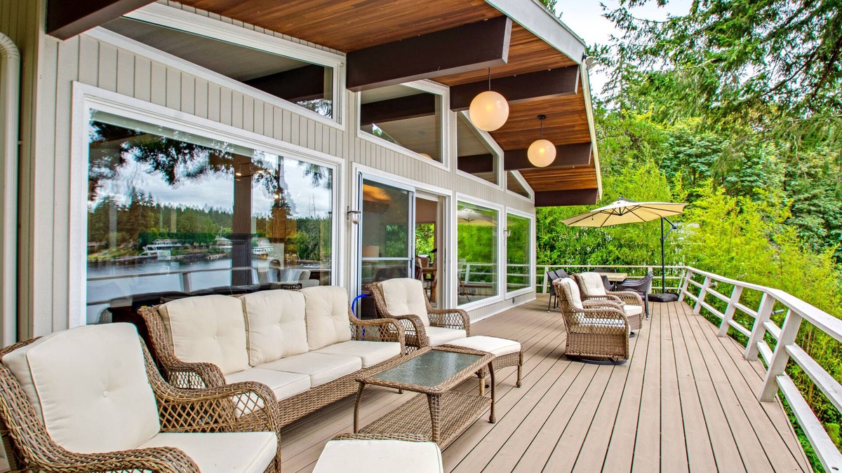East Olympia House | Lakefront home with private dock, paddleboat, fast WiFi, deck, grill & W/D