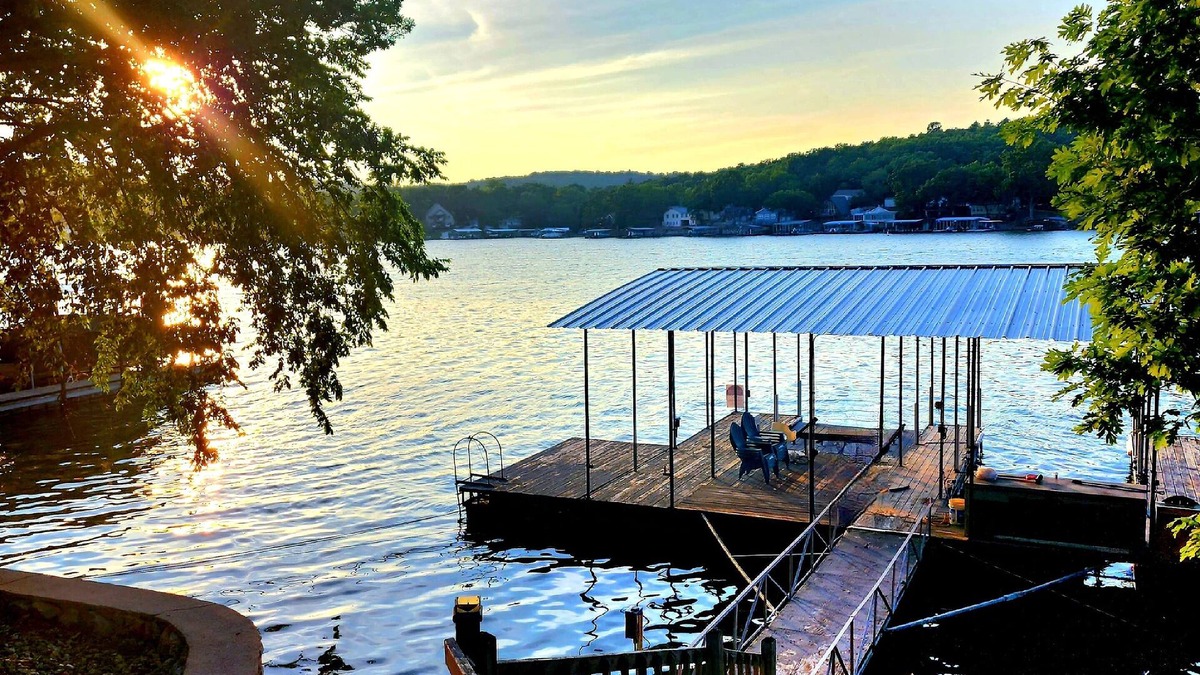 Cartwright Cove House | Lakefront pet-friendly home/private dock with boat slip and two place PWC lift.