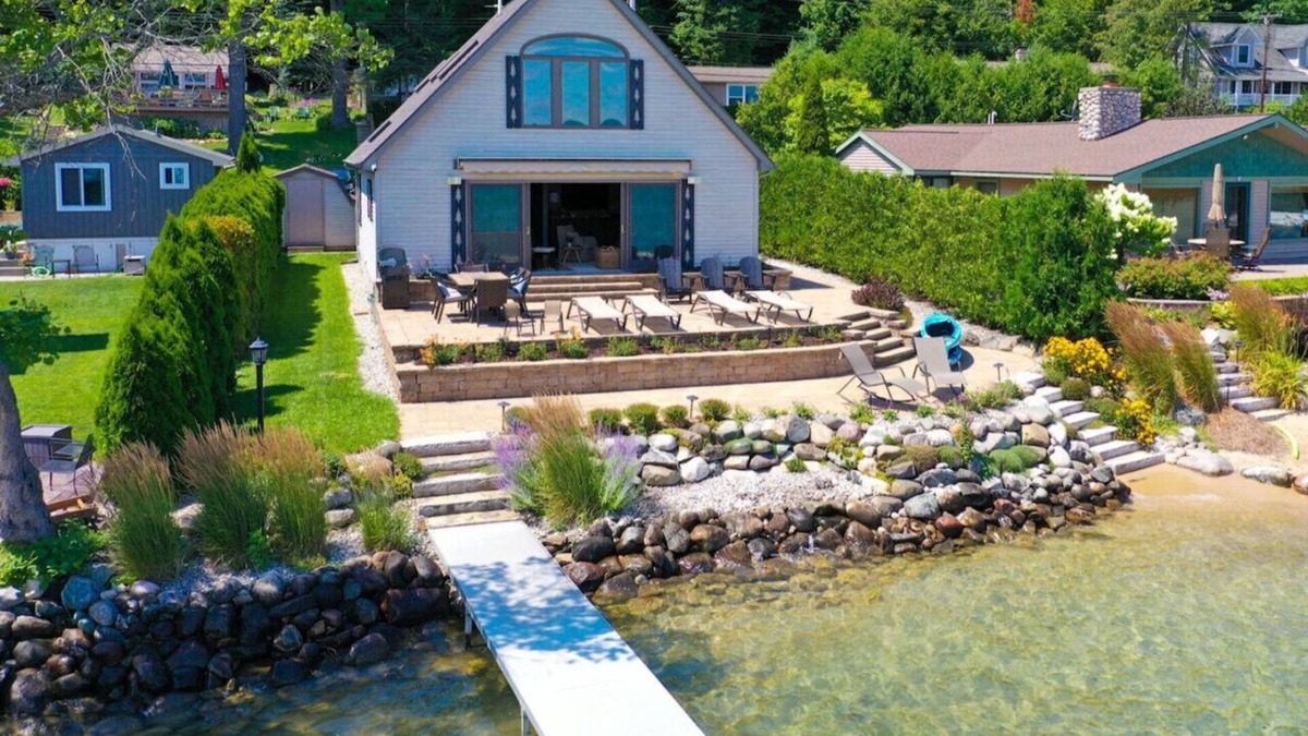 Rapid City Cottage | Lakefront Retreat on Torch Lake Sandbar