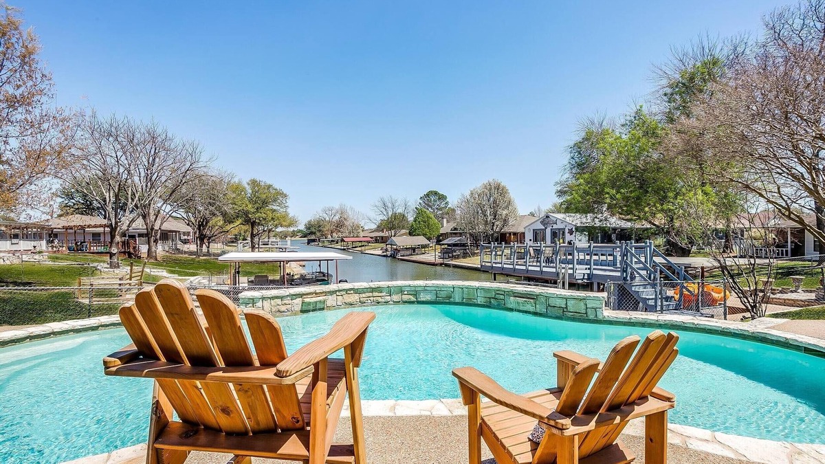 Granbury House | Lakefront with Private Pool, Deck, AND Hot Tub!