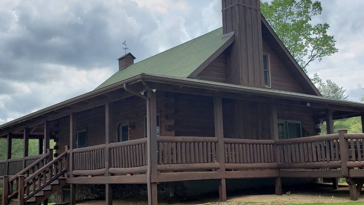 West Augusta House | Lakeside Log Home on Picturesque Private Farm