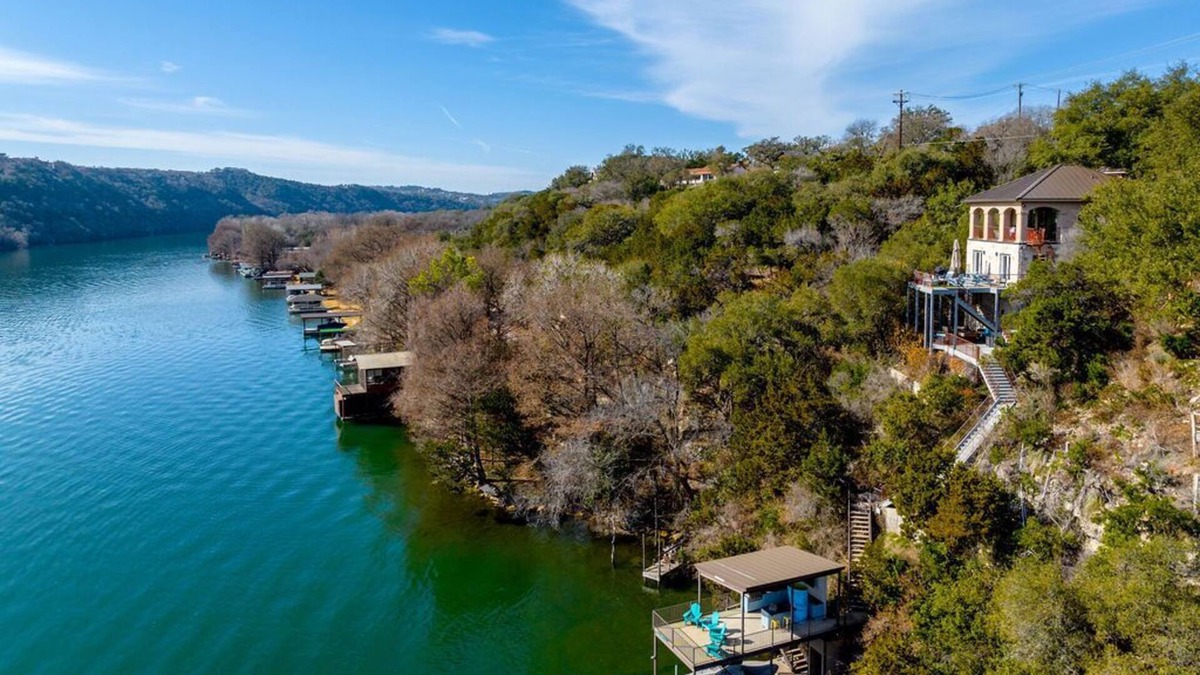 Oak Shores On Lake Austin House | Lakeside Tranquility - Scenic Views, Multiple Decks & Room for the Whole Group