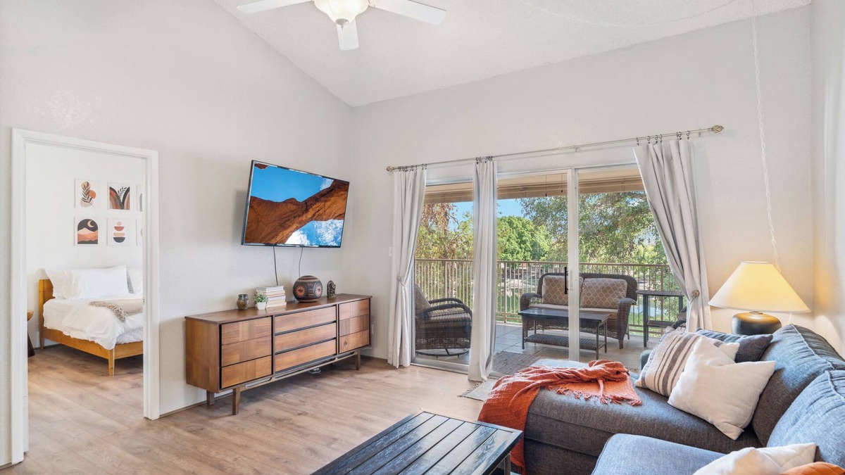 Desert Shores Condo | LAKEVIEW CONDO! Walking Paths, Pickleball, Pool/Spa
