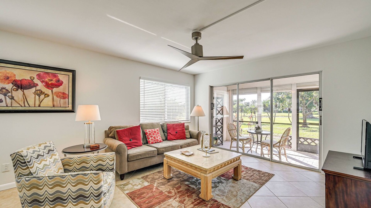 Lely Golf Estates Condo | Lanai & Golf Course View: Cozy Condo in Naples!