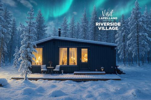 Kolari Ski Chalet | Lapland Landscape Cabin with Nature View, Sauna, Fireplace & Kitchen, Ylläs, Äkäslompolo, Riverside Village